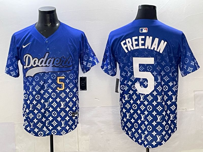 Men Los Angeles Dodgers #5 Freeman Blue Nike 2025 MLB jersey 04->los angeles dodgers->MLB Jersey